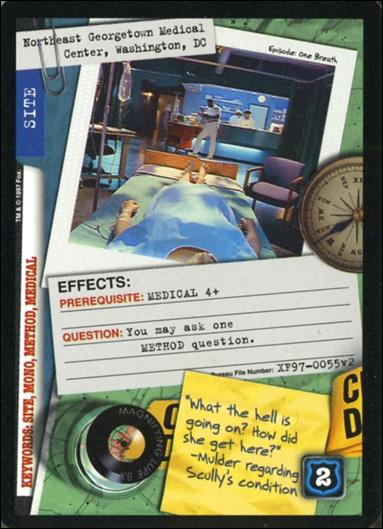X-Files: The Truth Is Out There (Base Set) card XF97-0055v2 Northeast Georgetown Medical Center, Washington,DC