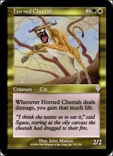 Magic the Gathering: Invasion (Base Set) card 251 Horned Cheetah