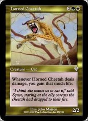 Magic the Gathering: Invasion (Base Set) card 251 Horned Cheetah