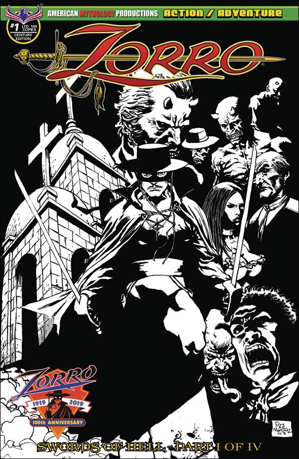 Zorro: Swords of Hell issue 1-F Roy Allen Martinez Century Edition B&W Cover 1/100