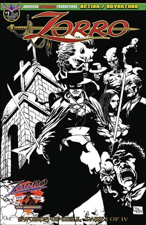 Zorro: Swords of Hell issue 1-F Roy Allen Martinez Century Edition B&W Cover 1/100