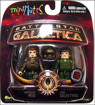 Battlestar Galactica Minimates figure 9-B Lieutenant Helo and Chief Galen Tyrol 