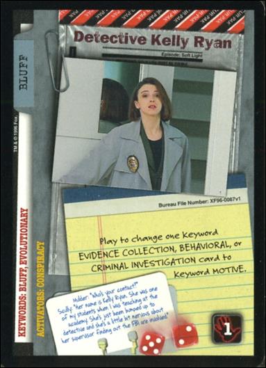 X-Files: Premiere Edition (Base Set) card XF96-0087v1 Detective Kelly Ryan