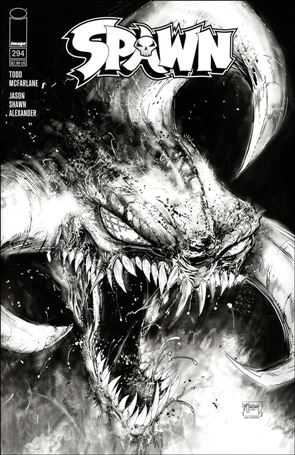 Spawn issue 294-C Todd McFarlane Black & White Cover