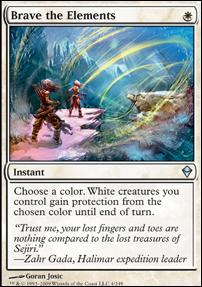 Magic The Gathering: Zendikar (Base Set) card 4 Brave The Elements