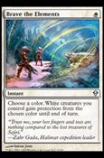 Magic The Gathering: Zendikar (Base Set) card 4 Brave The Elements