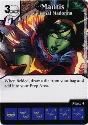 Marvel Dice Masters Guardians of the Galaxy  card 21 Mantis: Celestial Madonna 