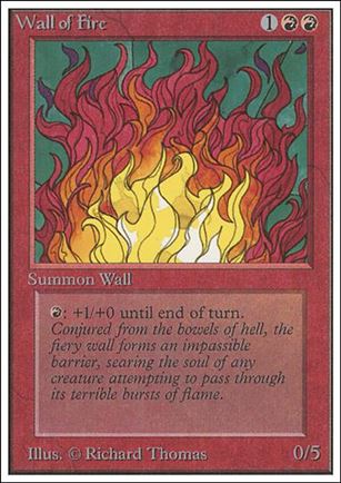 Magic the Gathering: Unlimited (Base Set) card 182 Wall of Fire