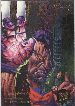 1995 Fleer Ultra X-Men (Hunters & Stalkers Subset) card 5-C Bishop (Silver Foil)