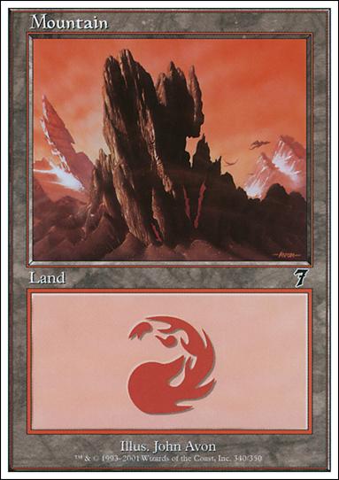 Magic the Gathering: 7th Edition (Base Set) card 340 Mountain
