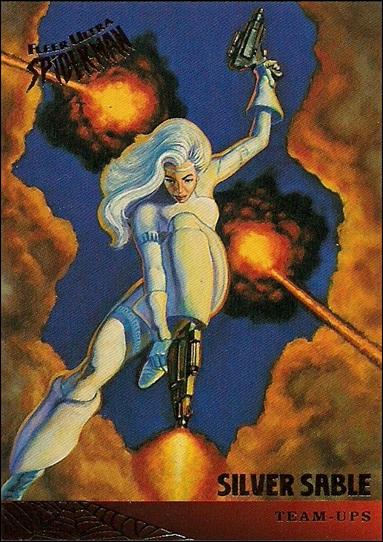 Fleer Ultra Spider-Man (Base Set) card 127 Silver Sable