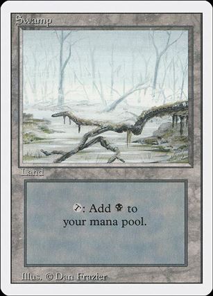 Magic the Gathering: Revised (Base Set) card 294 Swamp