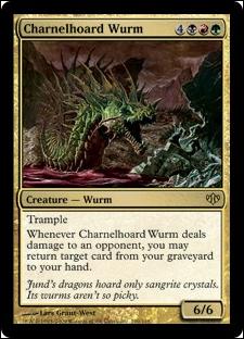 Magic the Gathering: Conflux (Base Set) card 100 Charnelhoard Wurm