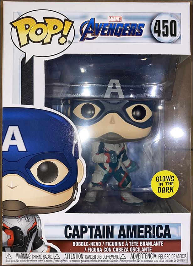 POP! Marvel figure 450-B Captain America (Glows-In-The-Dark)