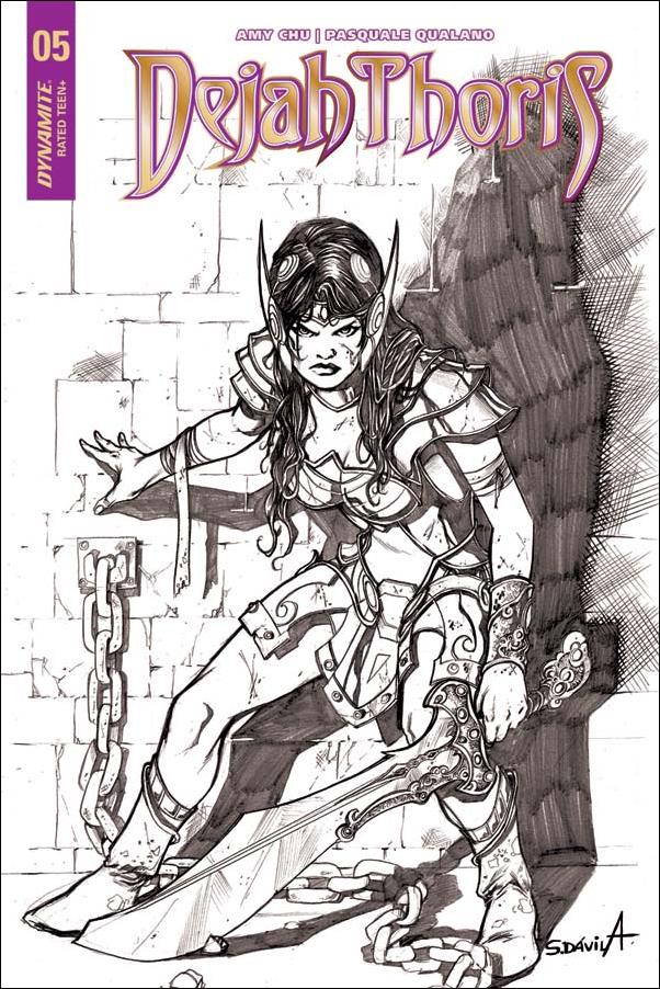 Dejah Thoris (2018) issue 5-E Sergio Davila 1:20 Black & White Cover