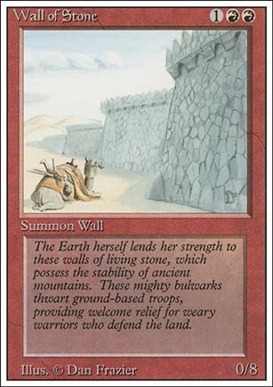 Magic the Gathering: Revised (Base Set) card 184 Wall of Stone