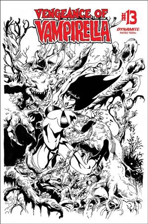 Vengeance of Vampirella (2019) issue 13-G Roberto Castro 1:11 Black & White Cover