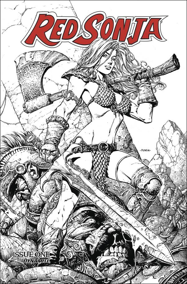 Red Sonja: Price of Blood issue 1-U David Finch Crowdfunder B&W Cover
