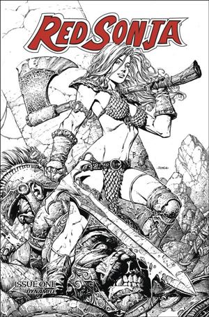 Red Sonja: Price of Blood issue 1-U David Finch Crowdfunder B&W Cover