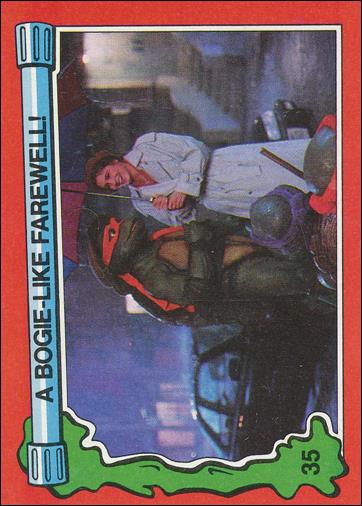 Teenage Mutant Ninja Turtles Movie II (Base Set) card 35 A Bogie-Like Farewell!