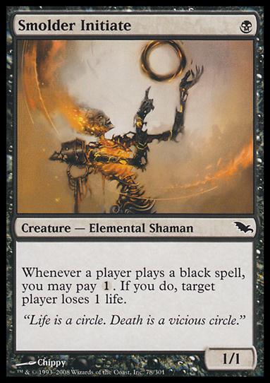 Magic the Gathering: Shadowmoor (Base Set) card 78 Smolder Initiate