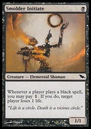 Magic the Gathering: Shadowmoor (Base Set) card 78 Smolder Initiate