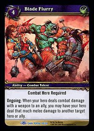 World of Warcraft: Through the Dark Portal (Base Set) card 80 Blade Flurry
