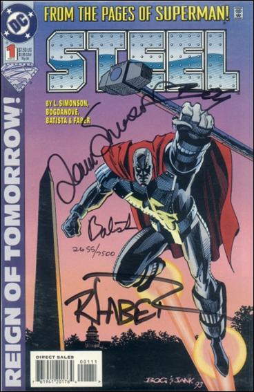 Steel (1994) issue 1-B DF (Signed by Simonson, Batista & Faber) 1/7500
