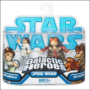 Star Wars: Galactic Heroes figure 73 Padme Amidala and Jar Jar Binks (