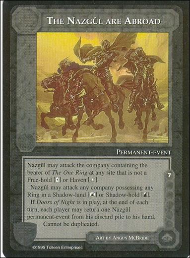 Middle-Earth: The Wizards (Base Set) card 419 The Nazgul are Abroad