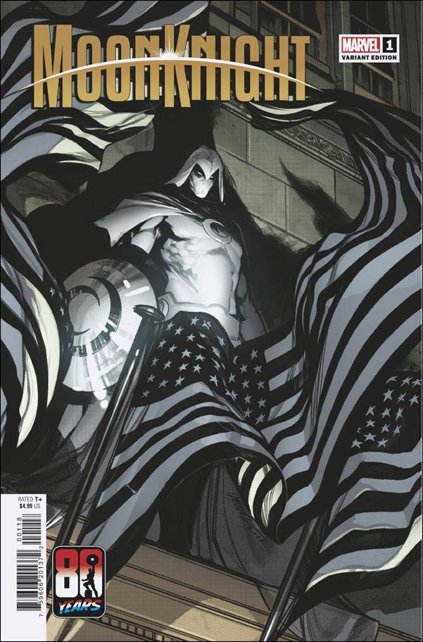 Moon Knight (2021) issue 1-G Pepe Larraz Captain America 80th Anniversary Cover