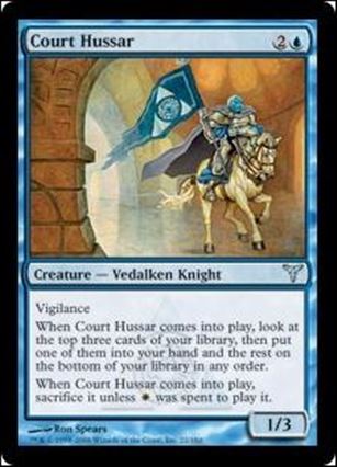 Magic the Gathering: Dissension (Base Set) card 22 Court Hussar