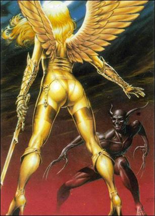 Joseph Michael Linsner: Dawn & Beyond (Base Set) card 37 Heaven & Hell
