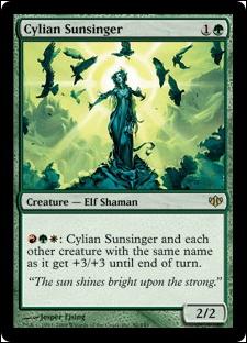 Magic the Gathering: Conflux (Base Set) card 80 Cylian Sunsinger