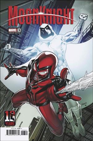 Moon Knight (2021) issue 3-B Greg Land Miles Morales 10th Anniversary Cover