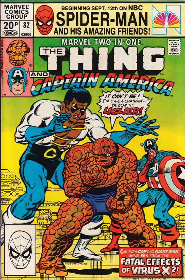Marvel Two-in-One (1974) issue 82-B UK Price Cover