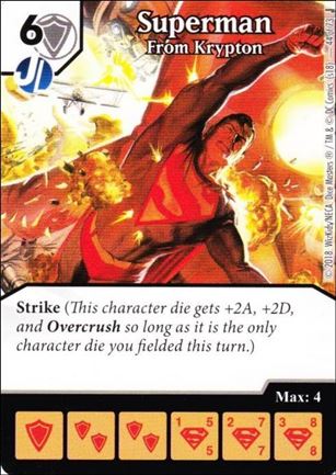 DC Comics Dice Masters Justice card 44 Superman: From Krypton