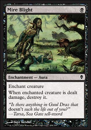 Magic The Gathering: Zendikar (Base Set) card 104 Mire Blight