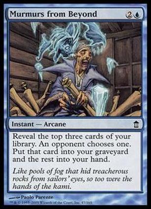 Magic the Gathering: Saviors of Kamigawa (Base Set) card 47 Murmurs from Beyond