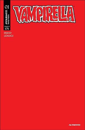 Vampirella (2025) issue 1-ZC Blank Red Authentix Sketch Cover
