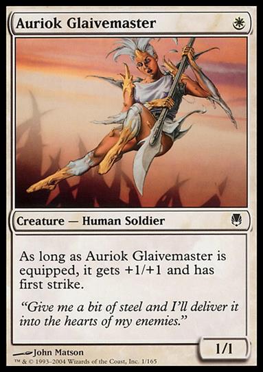 Magic the Gathering: Darksteel (Base Set) card 1 Auriok Glaivemaster