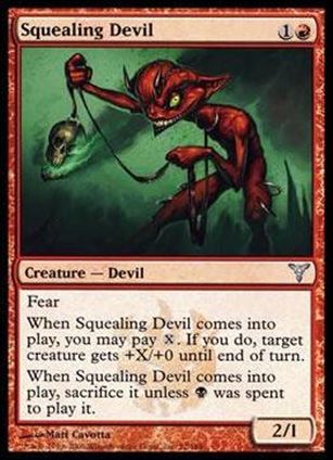 Magic the Gathering: Dissension (Base Set) card 72 Squealing Devil