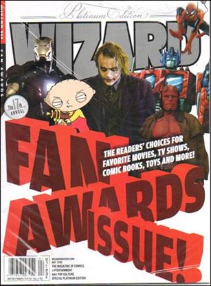Wizard: The Magazine of Comics, Entertainment and Pop Culture issue 211.1-D Platinum Edition Movie Fan Awards Cover