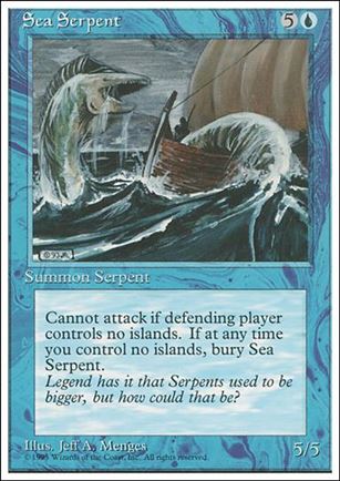 Magic the Gathering: 4th Edition (Base Set) card 98 Sea Serpent