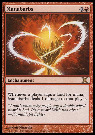Magic the Gathering: 10th Edition (Base Set) card 218 Manabarbs