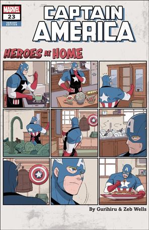 Captain America (2018) issue 23-C Gurihiru Heroes at Home Cover