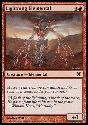 Magic the Gathering: 10th Edition (Base Set) card 217 Lightning Elemental