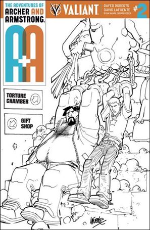 A&A: The Adventures of Archer & Armstrong issue 2-F David Lafuente 1:50 Black & White Cover