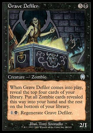 Magic the Gathering: Apocalypse (Base Set) card 40 Grave Defiler