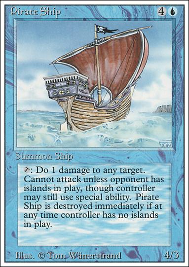 Magic the Gathering: Revised (Base Set) card 72 Pirate Ship